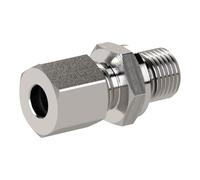 Raccord à visser droit - Joint souple G 1/2 - Diamètre extérieur : 8 mm - PN max. 315 bar - Acier inoxydable 1.4571