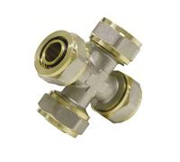 Raccord à Visser Multicouche 16x2 : Croix pour Tuyaux Composites