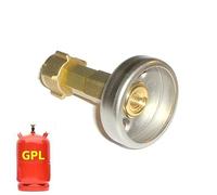 Raccord Adaptateur pour Remplissage de Bouteille Gaz Liquide AVEC CLAPET ANTI RETOUR :: GPL Propane Butane 6kg 11kg Reservoir W21,8x1/14 21,8mm :: Long, Pratique, Sûr!