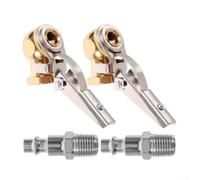 Raccord Air Laiton 1/4NPT avec Clip pour Gonfleur(2pcs) | Construction laiton massif, clip de sécurité inclus, étanchéité parfaite, 1/4NPT standard, gonflage rapide