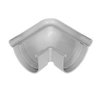 Raccord angle de gouttière - 90° - Ø 16 mm - Gris - PVC - Installation facile - Résistant aux intempéries