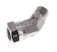 Raccord angulaire 45deg G1/4'' Femelle x Mâle Acier inoxydable haute pression Cône 60° 350bar (4917.5psi) Hydraulique