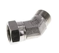 Raccord angulaire 45deg G3/4'' Femelle x Mâle Acier inoxydable haute pression Cône 60° 175bar (2458.75psi) Hydraulique
