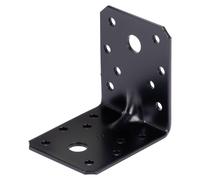 Raccord angulaire Alberts pour charges lourdes, à rainures (set de 50 pièces) - galvanisé - noir - plastifié - 70 x 70 x 55 mm, noir