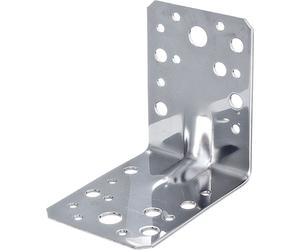 Raccord angulaire pour charges lourdes Alberts avec moulure | Acier inoxydable | 90 x 90 x 65 mm | Set de 3 pièces