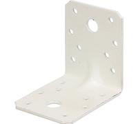 Raccord angulaire pour charges lourdes Alberts avec moulure | galvanisé, plastifié blanc | 90 x 90 x 65 mm | Set de 25 pièces
