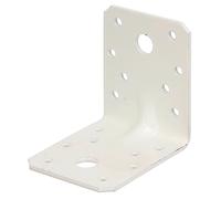 Raccord angulaire pour charges lourdes Alberts avec moulure | galvanisé, revêtement plastique blanc | 70 x 70 x 55 mm | Set de 50 pièces