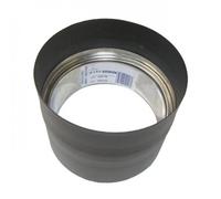 Raccord anti bistre - acier émail noir mat - diamètre 150 mm TEN