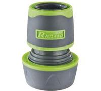 Ribiland 01405 - Raccord Automatique Plastique - Pour tuyau d'arrosage Diam19 mm - Gris / Vert