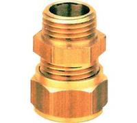 Raccord bicone laiton Fer/Cuivre droit M 12x17-12 Doré G
