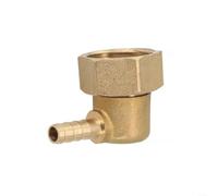 Raccord cannelé coudé à 90 degrés en laiton massif - Raccord rapide pour tuyau d'eau et de gaz - Adaptateur fileté robuste pour irrigation de jardin - 20 mm de diamètre nominal (8 mm)