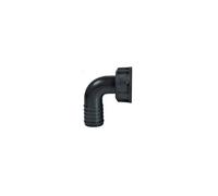 Ribimex Raccord cannelé coudé femelle PRRAC1X25C 1" (25 mm) plastique noir