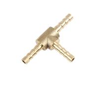 Raccord cannelé de tuyau SOURCING MAP Raccord Laiton 4mm Cannelé 3 Voies Connecteur T Adaptateur pour Tuyau Huile Air Eau
