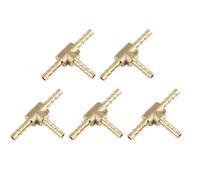 Raccord cannelé de tuyau SOURCING MAP Raccord Laiton 4mm Cannelé 3 Voies Connecteur T Adaptateur pour Tuyau Huile Air Eau 5pcs