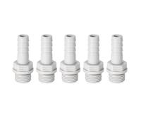 Raccord cannelé de tuyau VOCOSTE Adaptateur raccord flexible PVC 8mm 5/16"" Barbillon x1/4"" G tuyau mâle 5Pcs
