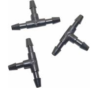 Raccord Cannelé en T égal pour Tuyau D'arrosage De 3/5 Mm, 50 Pièces, pour Tuyau De Diamètre Intérieur De 3 Mm