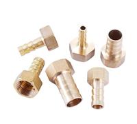 Raccord cannelé femelle droit métrique M12 M14 M18 M20 en laiton for eau, gaz et huile(M12x1.25mm To 8mm)
