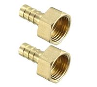 Raccord cannelé SOURCING MAP 2pcs Raccord cannelé tuyau en laiton 10 mm barbelé x 1/2 PT tuyau femelle Adaptateur connecteur
