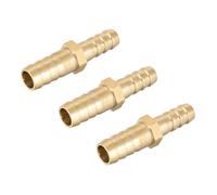 Raccord cannelé SOURCING MAP 3pcs Laiton Droits 10 mm à 8 mm Réducteur Tuyau Connecteurs Barbelés pour Eau Gaz Huile Carburant