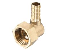 Raccord cannelé SOURCING MAP Raccord barbelé Laiton Coude 10mm x G1/2 femelle Connecteur Femelle écrou Pivotant Eau Carburant Air
