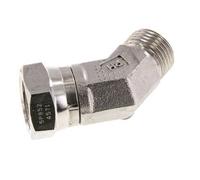 Raccord coudé 45deg G1/2'' Femelle x Mâle Acier inoxydable haute pression Cône 60° 300bar (4215.0psi) Hydraulique