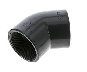 Raccord coudé 45deg Rp2 1/2'' Femelle PVC-U 16bar (224.8psi) EN 1452-3
