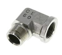 Raccord coudé 90° 3/4'' NPT x 3/4'' NPT M/F en acier zingué 170 Bar - Hydraulique