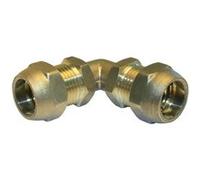 Raccord coudé 90° à compression laiton D.12 pour tube en per G
