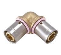 Raccord coudé 90° à sertir laiton D.12 pour tube en per G