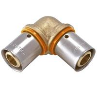 Raccord coudé 90° à sertir laiton D.20 pour tube en per