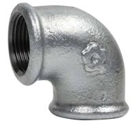 Raccord Coude 90° Femelle/Femelle | Fonte Malléable Galvanisée EN 10242-1/2''
