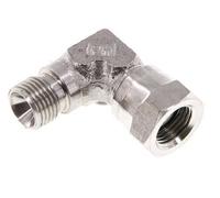 Raccord coudé 90° G 1/8'' M/F en acier inoxydable 475 Bar - Hydraulique
