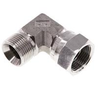 Raccord coudé 90° G 3/4'' M/F en acier inoxydable 175 Bar - Hydraulique