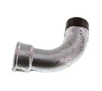 Raccord coudé 90deg 1 1/2'' Mâle R x Femelle Rp Long Fonte 25bar (351.25psi)