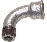Raccord coudé 90deg 2 1/2'' Mâle R x Femelle Rp Long Fonte 25bar (351.25psi)