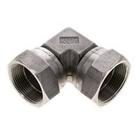 Raccord coudé 90deg G1 1/2'' Femelle Haute Pression Acier Inoxydable Cône 60° 125bar (1756.25psi) Hydraulique