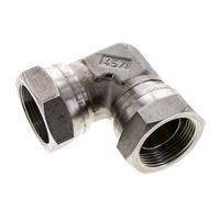 Raccord coudé 90deg G1 1/4'' Femelle Haute Pression Acier Inoxydable Cône 60° 150bar (2107.5psi) Hydraulique