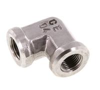 Raccord coudé 90deg G1/8'' Femelle Haute Pression Acier Inoxydable 350bar (4917.5psi) Hydraulique