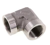 Raccord coudé 90deg G1'' femelle Acier inoxydable haute pression 160bar (2248.0psi) Hydraulique