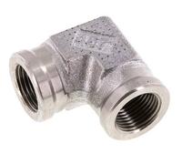 Raccord coudé 90deg G3/8'' Femelle Haute Pression Acier Inoxydable 250bar (3512.5psi) Hydraulique