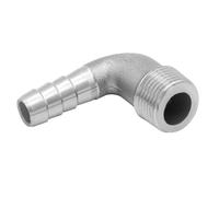 Raccord coudé à 90 degrés en acier inoxydable - Raccord de tuyau mâle de 1,9 cm vers 20 mm - Pour eau, gaz et huile