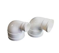 Raccord coudé à 90 degrés en PVC - 75 mm à 50 mm - Blanc