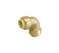 SOMATHERM FOR YOU, Coude laiton égal à clipser pour tubes cuivre, PER ou multicouche Ø12 mm, montage rapide et facile, raccord démontable, durable, pression max 4 bars, température max 90°C