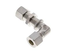 Raccord coudé à compression en acier inoxydable 14S Bulkhead 400 bar ISO 8434-1