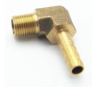 Raccord Coudé À Embout Cannelé Réducteur, 6 Mm, 8 Mm, 10 Mm X 1/8" BSP Mâle, En Laiton, For Carburant, Gaz Et Eau.(1/8"/6mm OD)