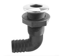Raccord coudé à travers la coque pour bateaux - Accès rapide - Compatible avec tuyaux de 19 mm