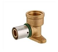 Raccord coudé applique à sertir laiton F 15 x 21 pour tube en per G