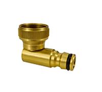 Raccord coudé AquaCraft, filetage femelle 3/4 pouce, référence 1001000024, avec bouchon.