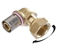 Raccord coudé avec écrou libre à sertir laiton F 15 x 21 pour tube en per