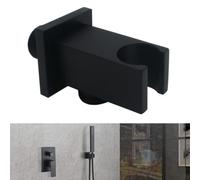 Raccord coudé carré en laiton noir G1/2" | Filetage mâle G1/2, s'adapte à la plupart des têtes de poche, noyau en laiton, style carré noir, installation murale